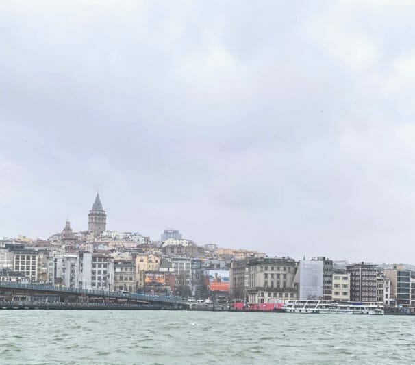 The Galata tower from across the Bosphorus